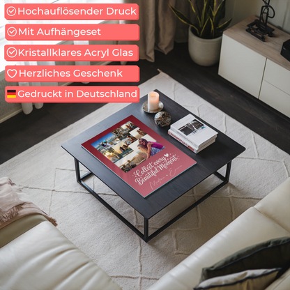 Personalisierte Beste Freundin Geschenk mit 9 Fotos – Individuelles Poster Leinwand Tasse