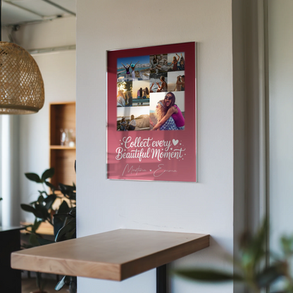 Personalisierte Beste Freundin Geschenk mit 9 Fotos – Individuelles Poster Leinwand Tasse