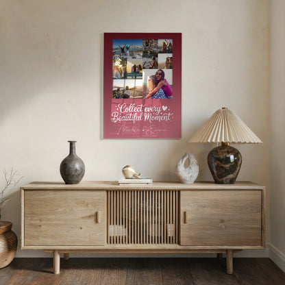 Personalisierte Beste Freundin Geschenk mit 9 Fotos – Individuelles Poster Leinwand Tasse