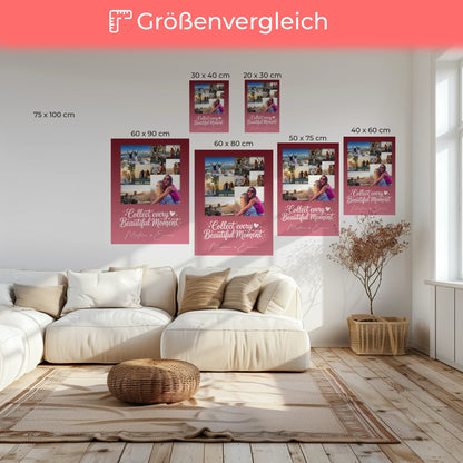 Personalisierte Leinwand für beste Freundin mit 9 Fotos – Individuelles Geschenk 6
