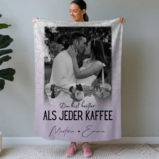 Decke Mit Namen 1 Foto und 3 Kleine Herz Fotos Du Bist Heißer Als Jeder Kaffee 1
