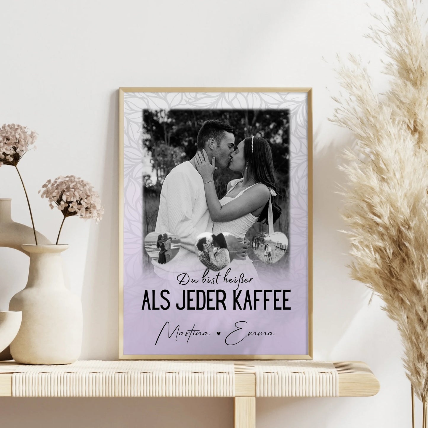 Partnerposter Personalisiert 1 Foto 3 Herzfotos Du Bist Heißer Als Jeder Kaffee