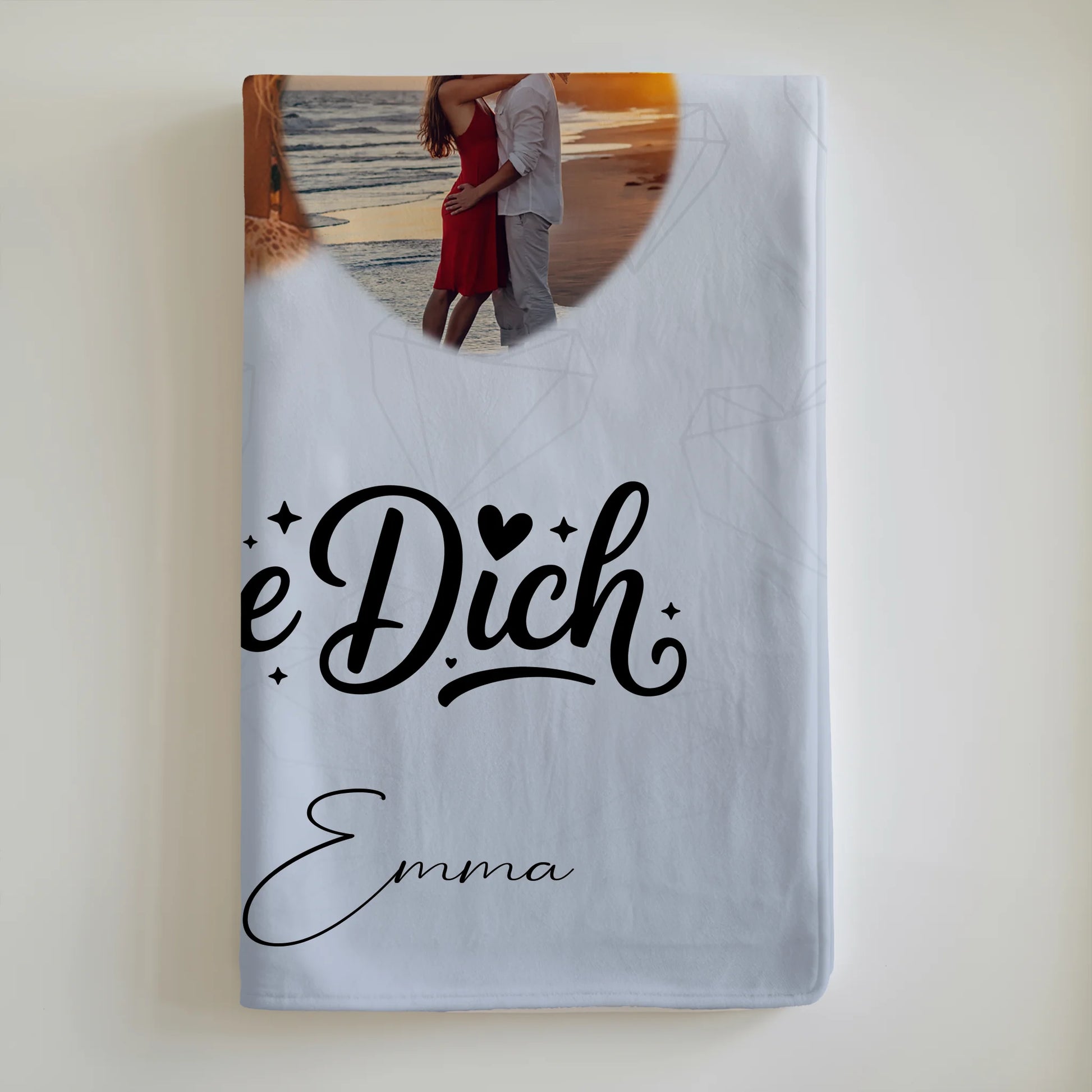 Personalisierte Decke Mit Namen 3 Herz Fotos Ich liebe Dich Geschenk 6
