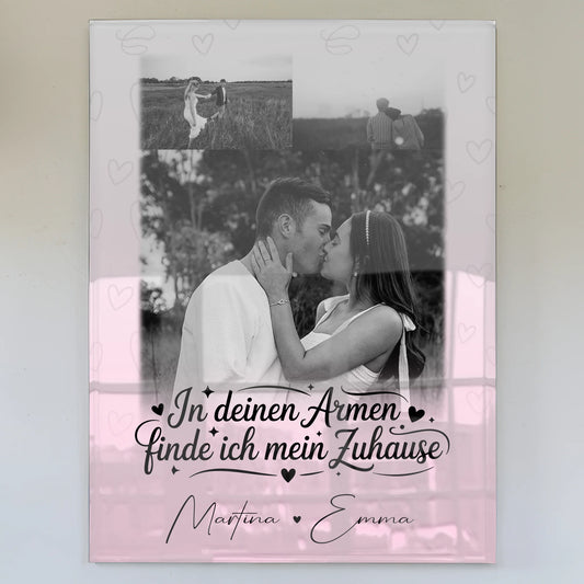 Personalisierte Fotogeschenke mit 3 Fotos in deinen Armen auf Acrylglas Poster Leinwand Tasse