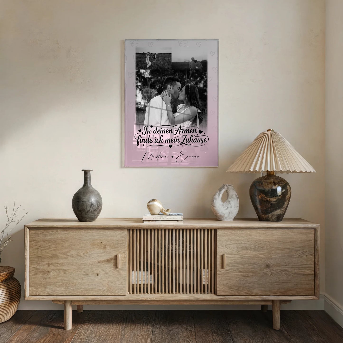 Personalisierte Fotogeschenke mit 3 Fotos in deinen Armen auf Acrylglas Poster Leinwand Tasse