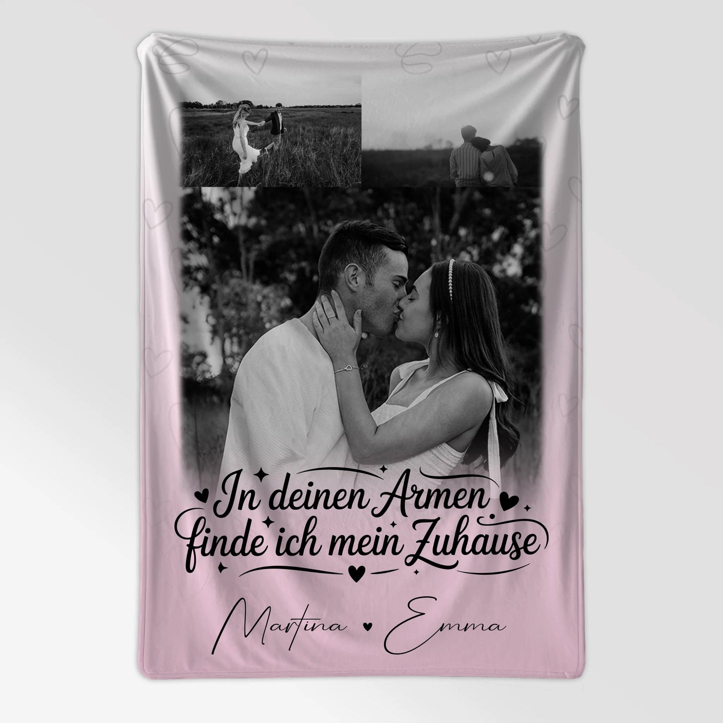 Kuscheldecke Mit Namen Und Motiv 3 Fotos In Deinen Armen Personalisiertes Geschenk 7