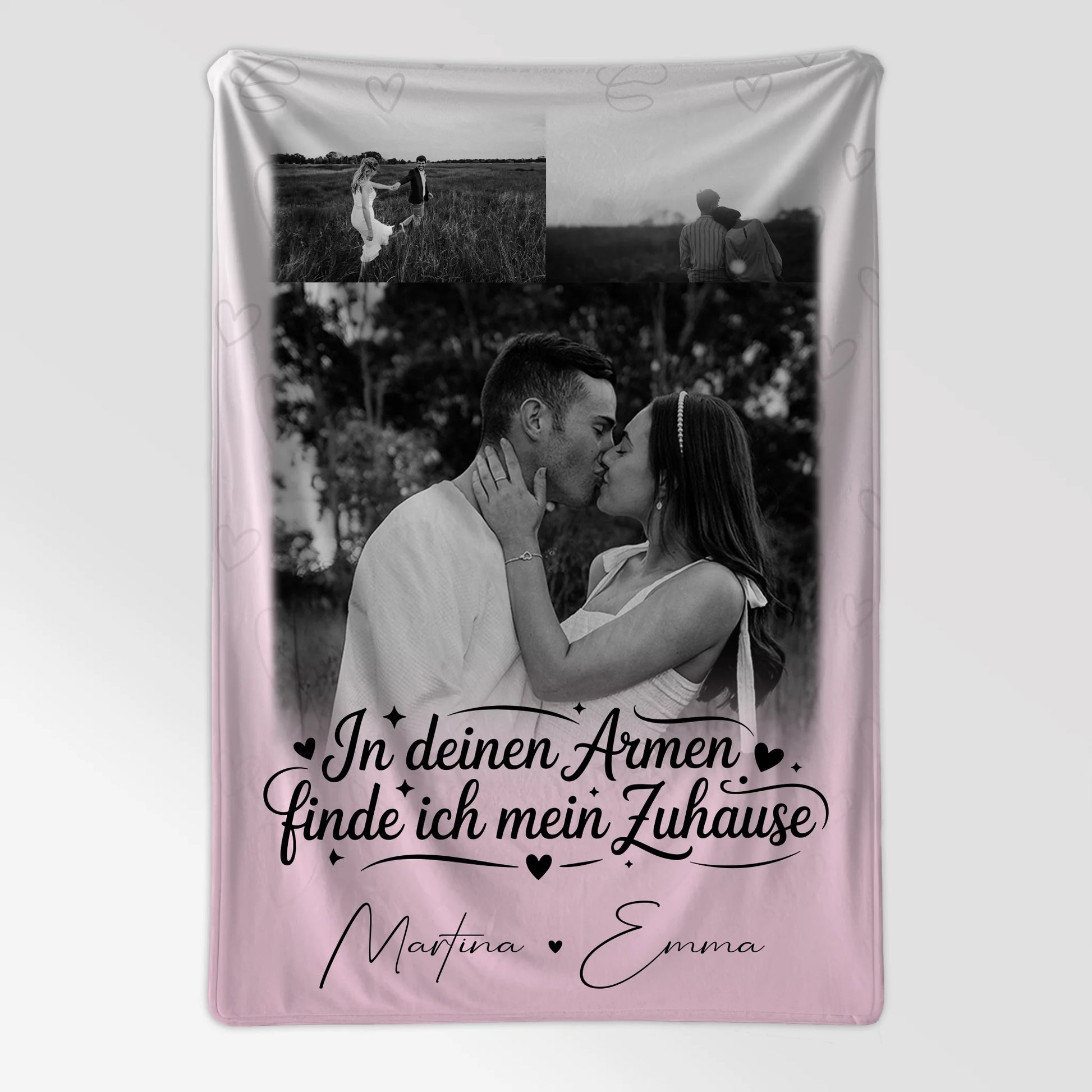 Kuscheldecke Mit Namen Und Motiv 3 Fotos In Deinen Armen Personalisiertes Geschenk 7