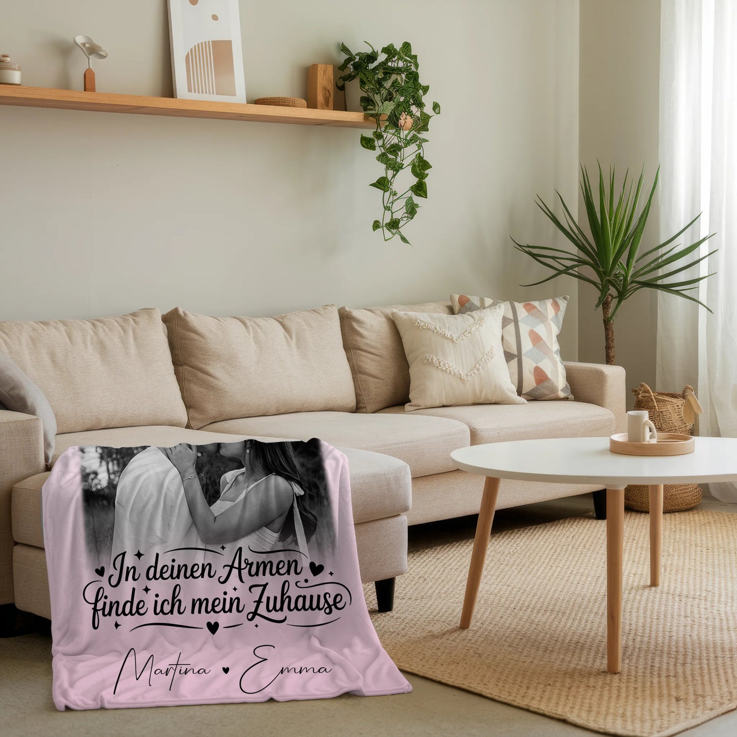 Kuscheldecke Mit Namen Und Motiv 3 Fotos In Deinen Armen Personalisiertes Geschenk 4