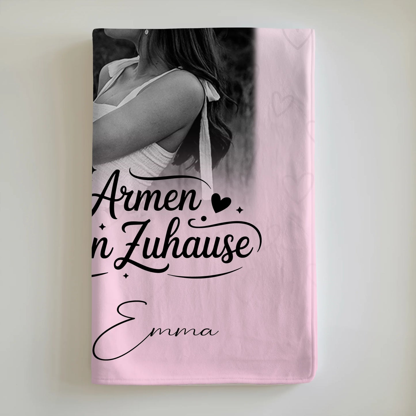 Kuscheldecke Mit Namen Und Motiv 3 Fotos In Deinen Armen Personalisiertes Geschenk 6