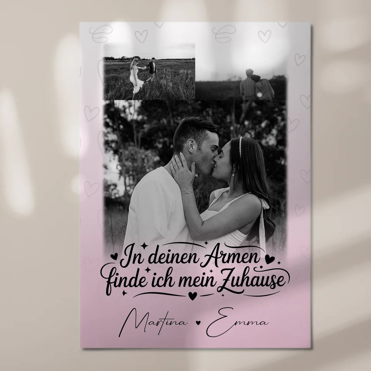 Personalisiertes Fotoboard Poster Magnetisch mit 3 Fotos In deinen Armen für einzigartige Geschenke 7