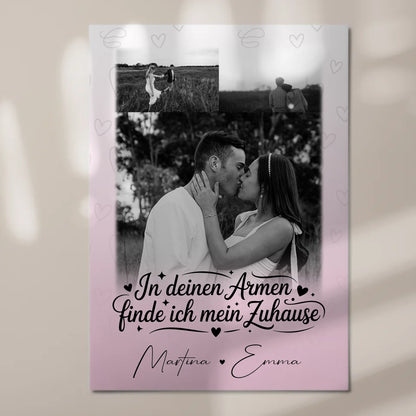 Personalisiertes Fotoboard Poster Magnetisch mit 3 Fotos In deinen Armen für einzigartige Geschenke 7