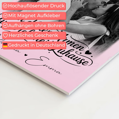 Personalisiertes Fotoboard Poster Magnetisch mit 3 Fotos In deinen Armen für einzigartige Geschenke