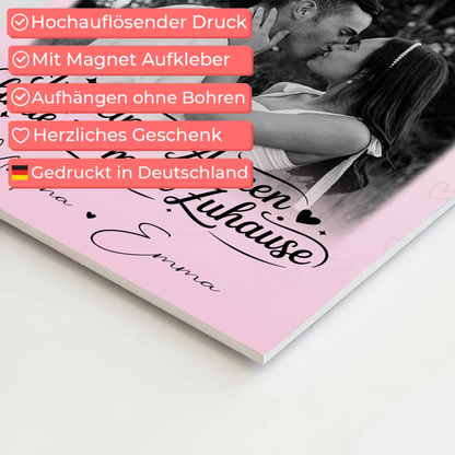 Personalisiertes Fotoboard Poster Magnetisch mit 3 Fotos In deinen Armen für einzigartige Geschenke