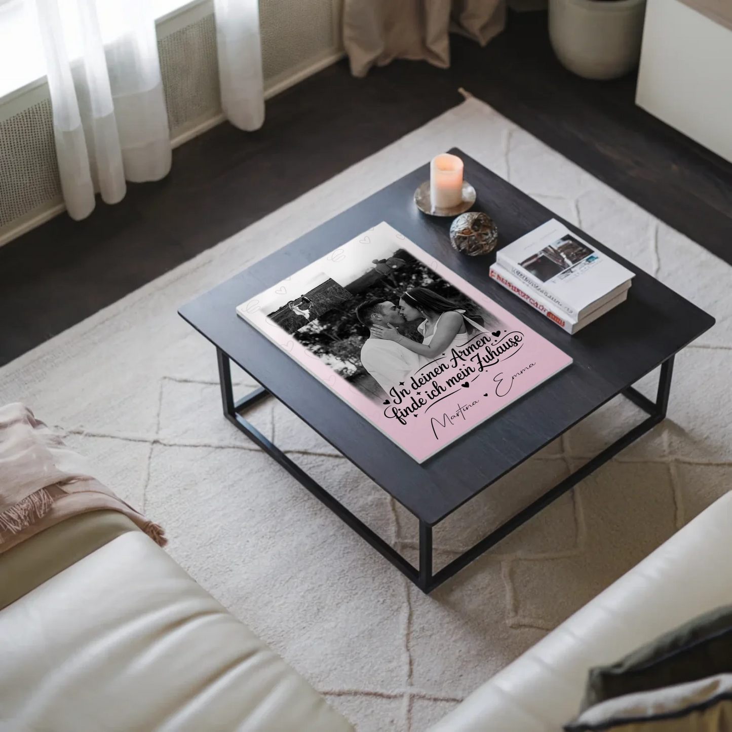 Personalisiertes Fotoboard Poster Magnetisch mit 3 Fotos In deinen Armen für einzigartige Geschenke