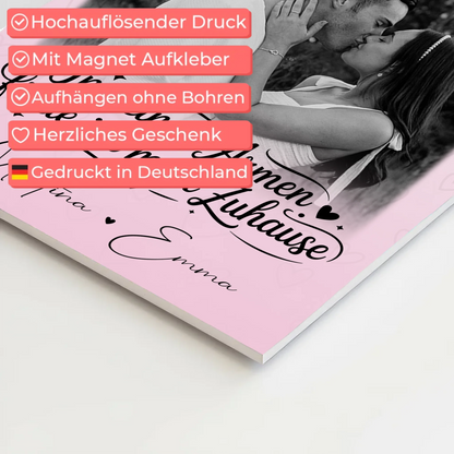 Personalisiertes Fotoboard Poster Magnetisch mit 3 Fotos In deinen Armen für einzigartige Geschenke