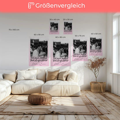 Personalisierte Leinwand Für Paare mit 3 Fotos In Deinen Armen Geschenkidee 6