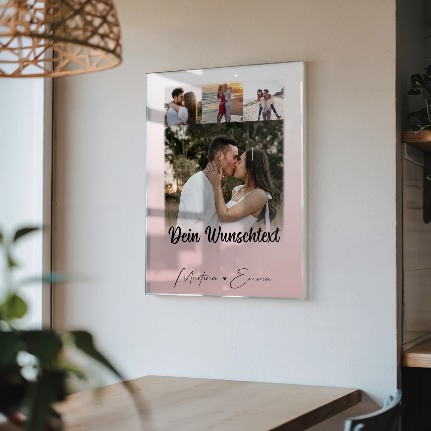 Personalisierte Foto Acrylglas 4 Fotos Wunschtext Das Licht in meiner Dunkelheit