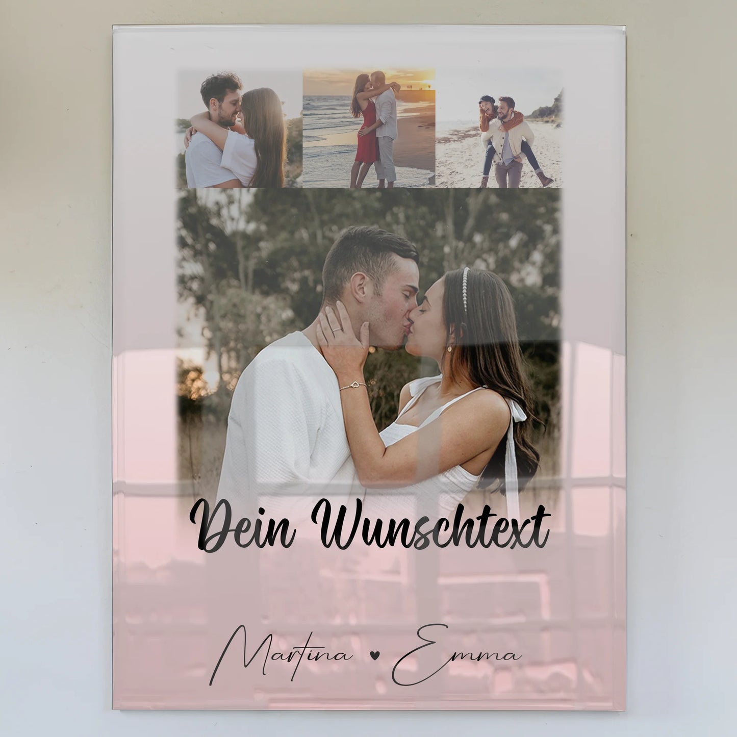 Personalisierte Foto Acrylglas 4 Fotos Wunschtext Das Licht in meiner Dunkelheit