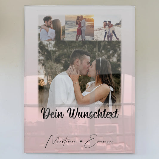 Personalisierte Foto Acrylglas 4 Fotos Wunschtext Das Licht in meiner Dunkelheit