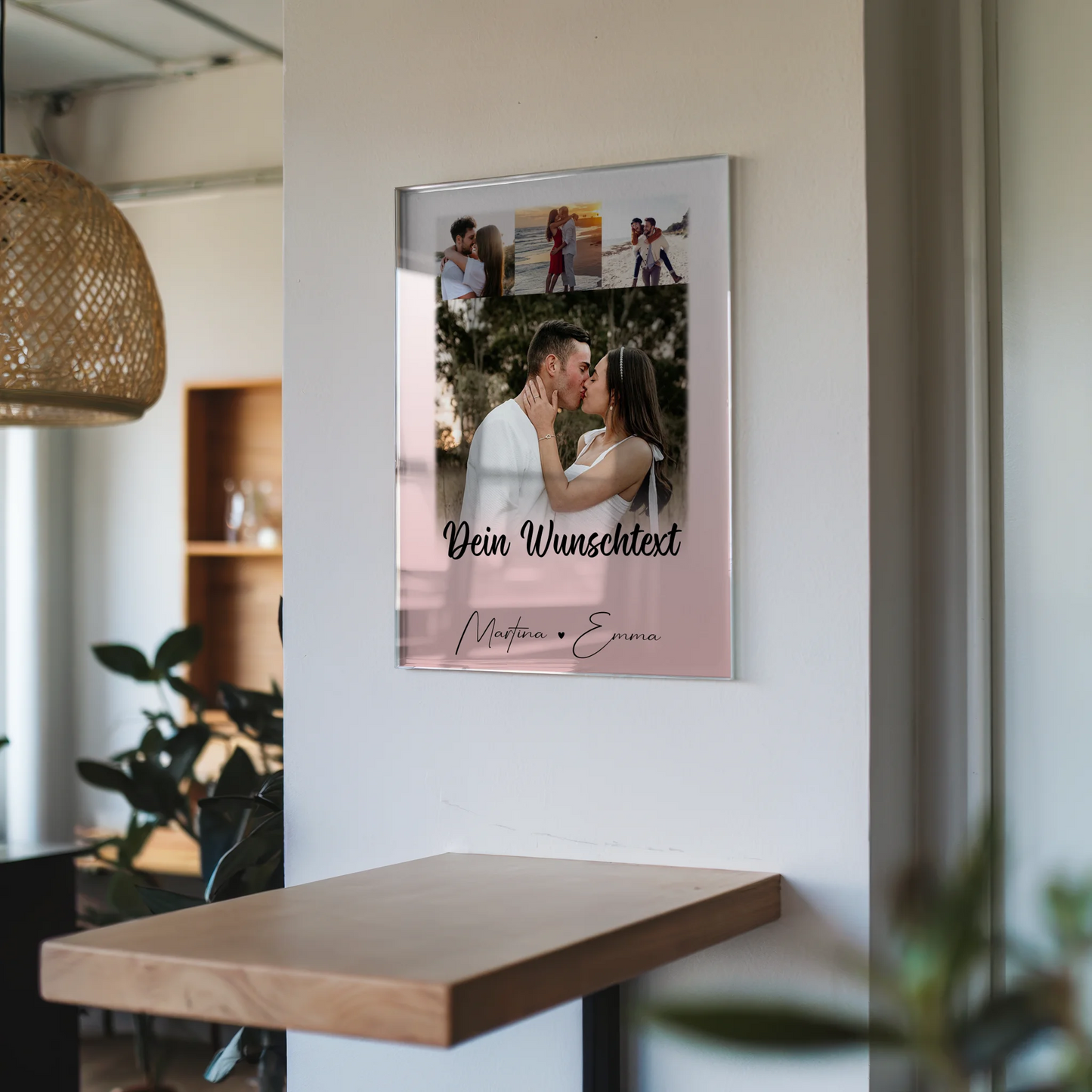 Personalisierte Foto Acrylglas 4 Fotos Wunschtext Das Licht in meiner Dunkelheit
