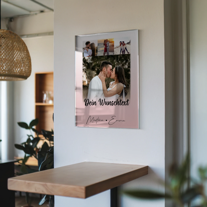 Personalisierte Foto Acrylglas 4 Fotos Wunschtext Das Licht in meiner Dunkelheit