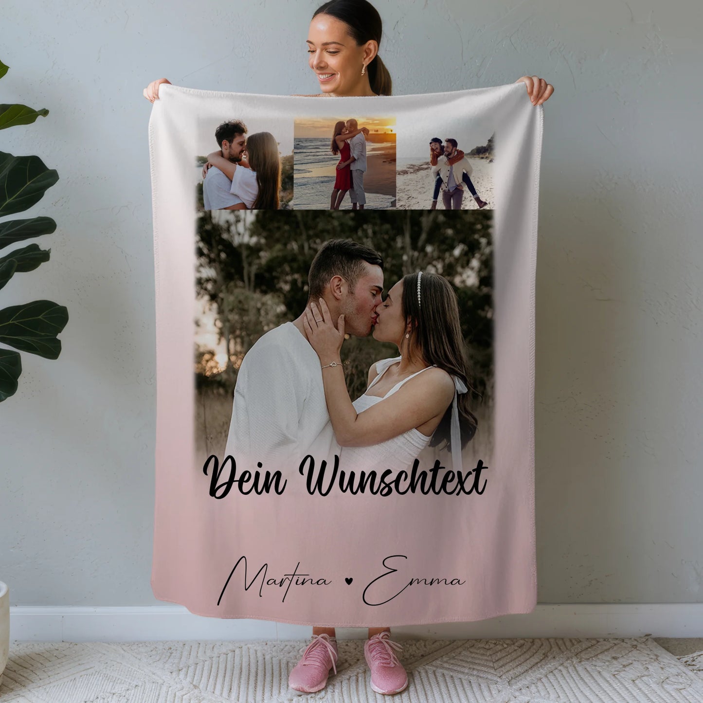 Personalisierte Decke Mit Namen 4 Fotos und Wunschtext Das Licht in meiner Dunkelheit 1