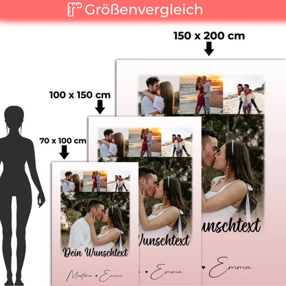 Personalisierte Decke Mit Namen 4 Fotos und Wunschtext Das Licht in meiner Dunkelheit 5
