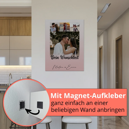 Fotoboard Poster Magnetisch 4 Fotos Wunschtext Das Licht in meiner Dunkelheit