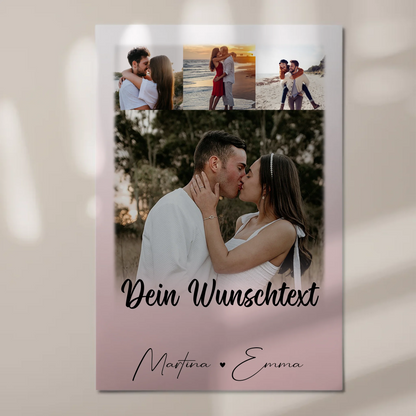 Fotoboard Poster Magnetisch 4 Fotos Wunschtext Das Licht in meiner Dunkelheit