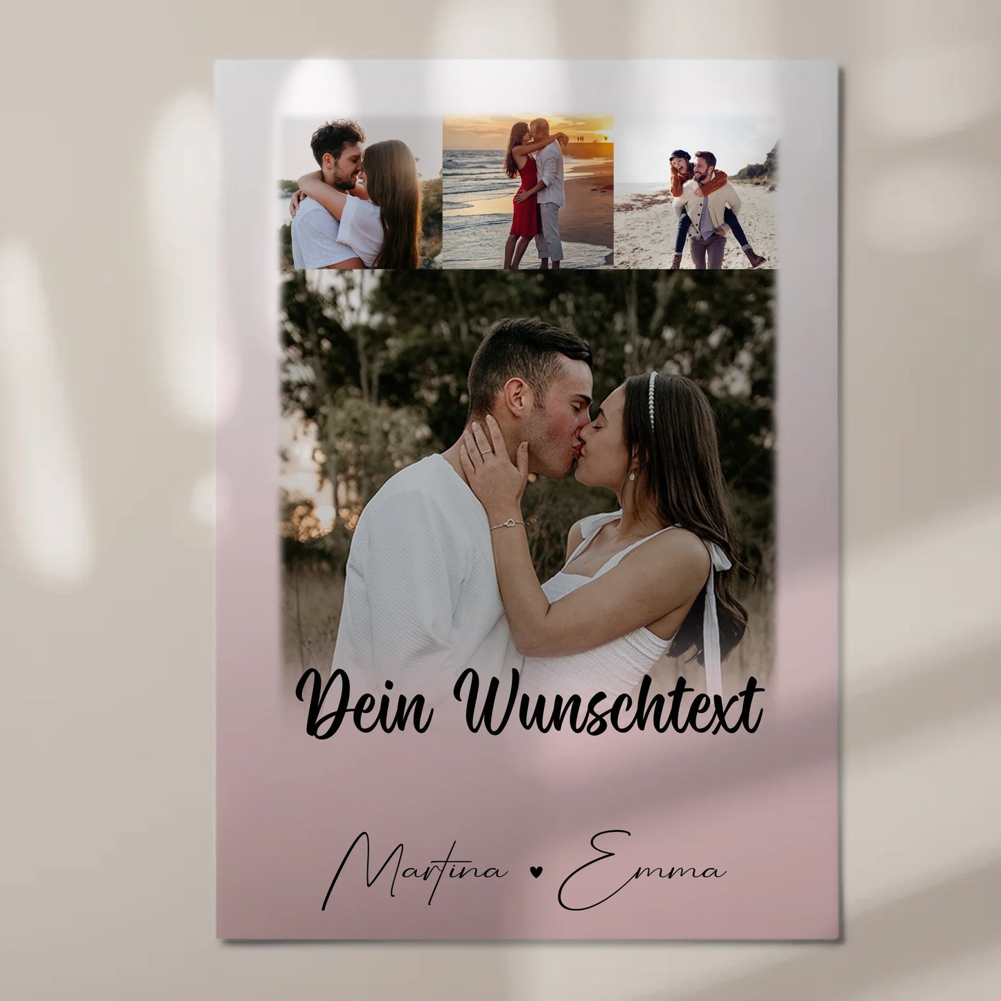 Fotoboard Poster Magnetisch 4 Fotos Wunschtext Das Licht in meiner Dunkelheit