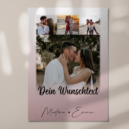 Fotoboard Poster Magnetisch 4 Fotos Wunschtext Das Licht in meiner Dunkelheit