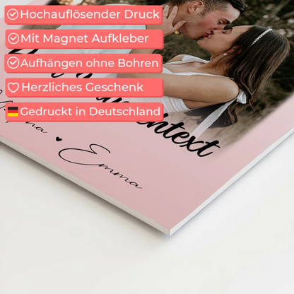 Fotoboard Poster Magnetisch 4 Fotos Wunschtext Das Licht in meiner Dunkelheit