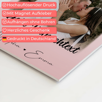 Fotoboard Poster Magnetisch 4 Fotos Wunschtext Das Licht in meiner Dunkelheit