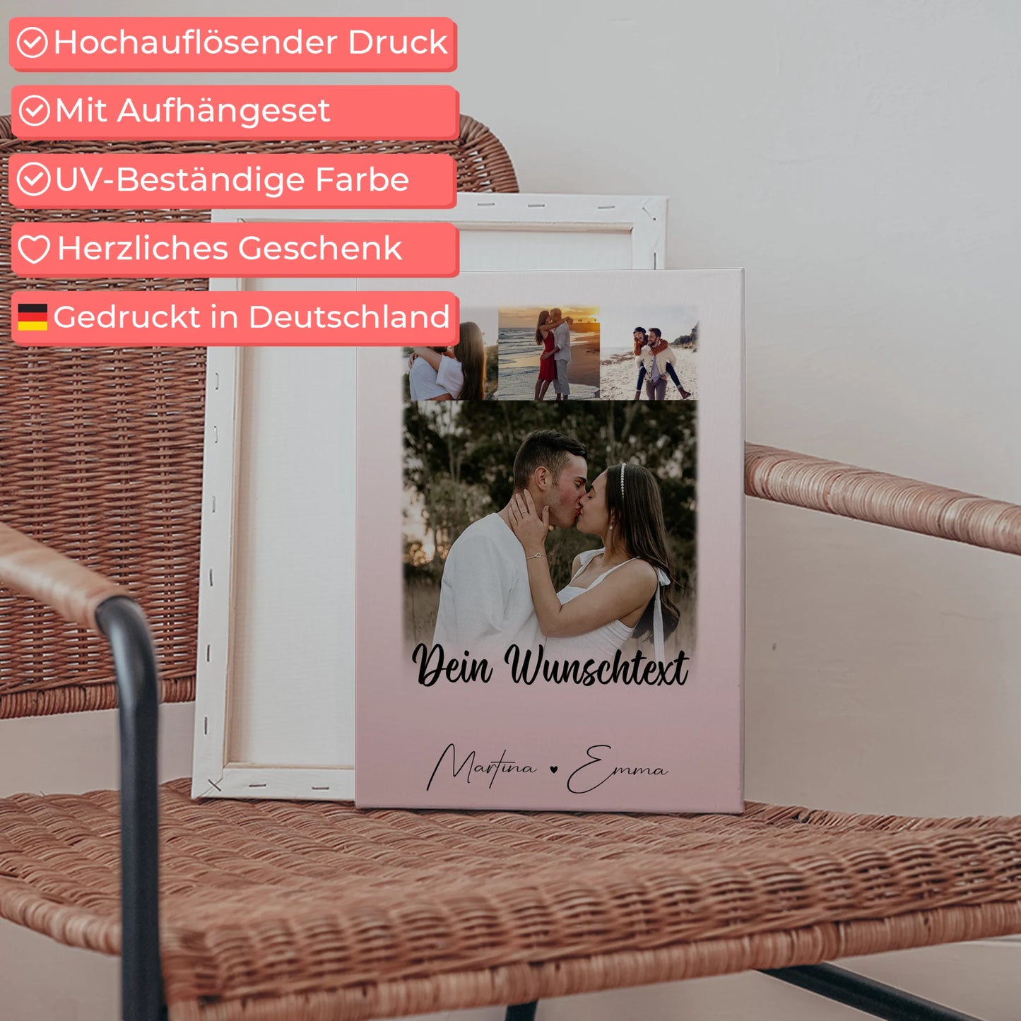 Leinwandbild Paar 4 Fotos Wunschtext Das Licht in meiner Dunkelheit 5