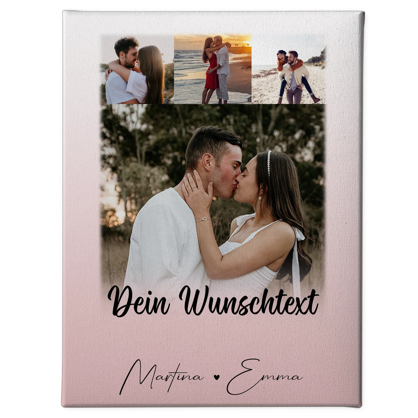 Leinwandbild Paar 4 Fotos Wunschtext Das Licht in meiner Dunkelheit 1