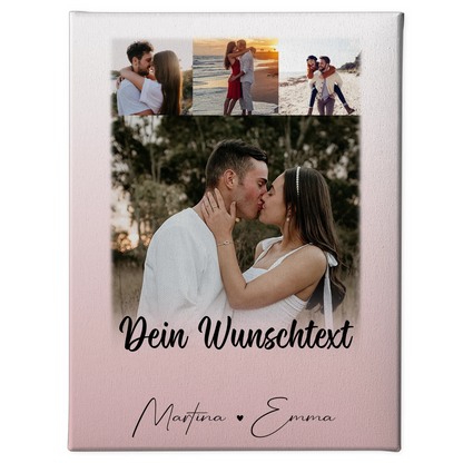 Leinwandbild Paar 4 Fotos Wunschtext Das Licht in meiner Dunkelheit 1