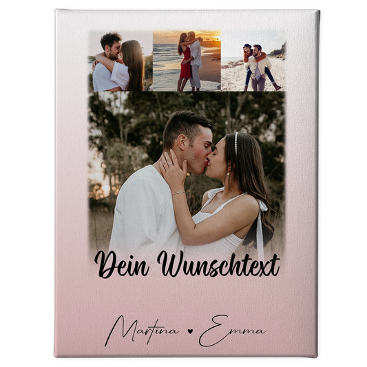 Leinwandbild Paar 4 Fotos Wunschtext Das Licht in meiner Dunkelheit 1