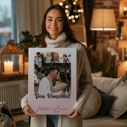 Leinwandbild Paar 4 Fotos Wunschtext Das Licht in meiner Dunkelheit 2