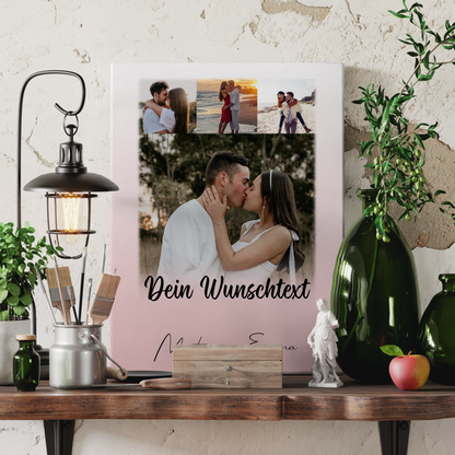 Leinwandbild Paar 4 Fotos Wunschtext Das Licht in meiner Dunkelheit 3