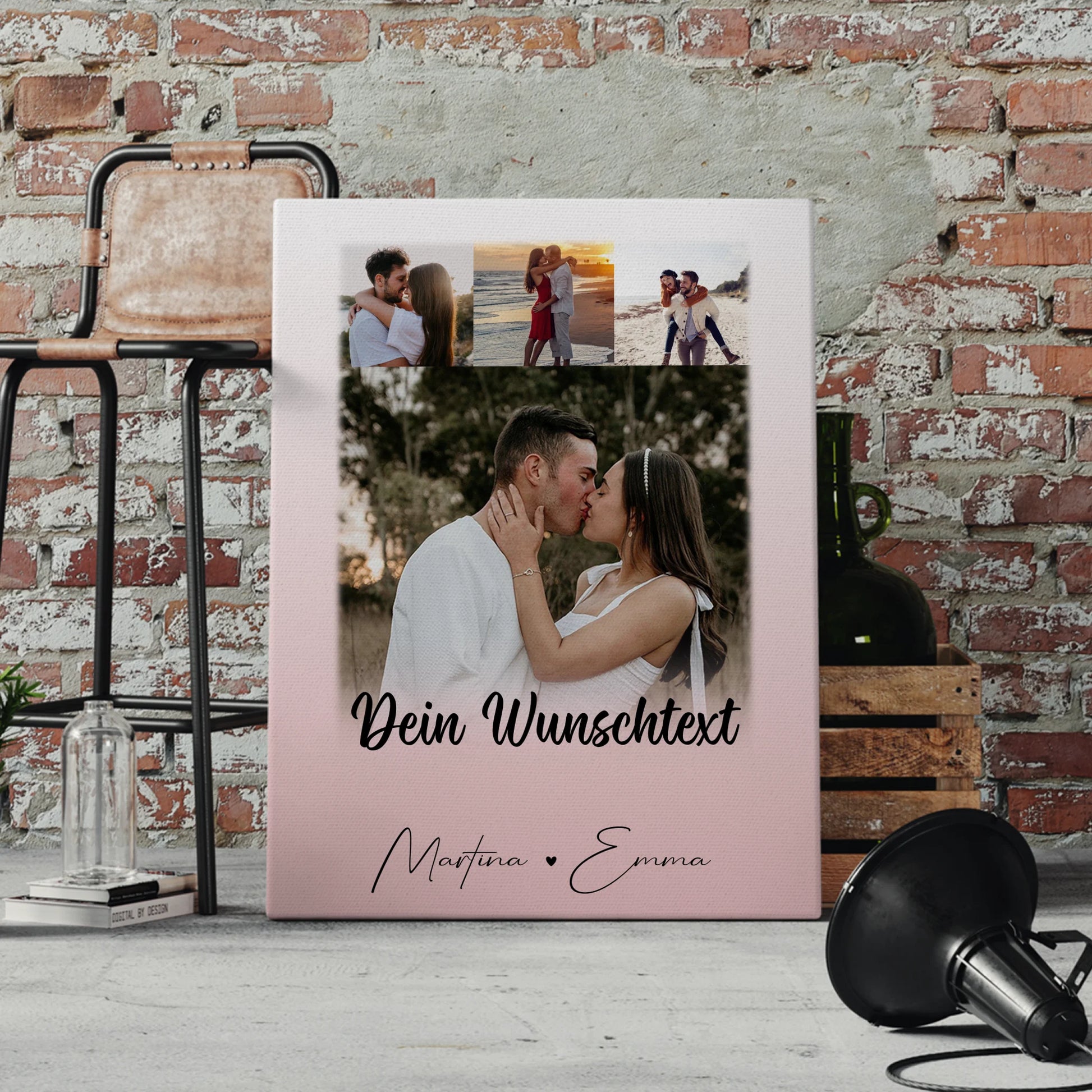 Leinwandbild Paar 4 Fotos Wunschtext Das Licht in meiner Dunkelheit 4