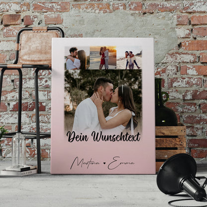 Leinwandbild Paar 4 Fotos Wunschtext Das Licht in meiner Dunkelheit 4