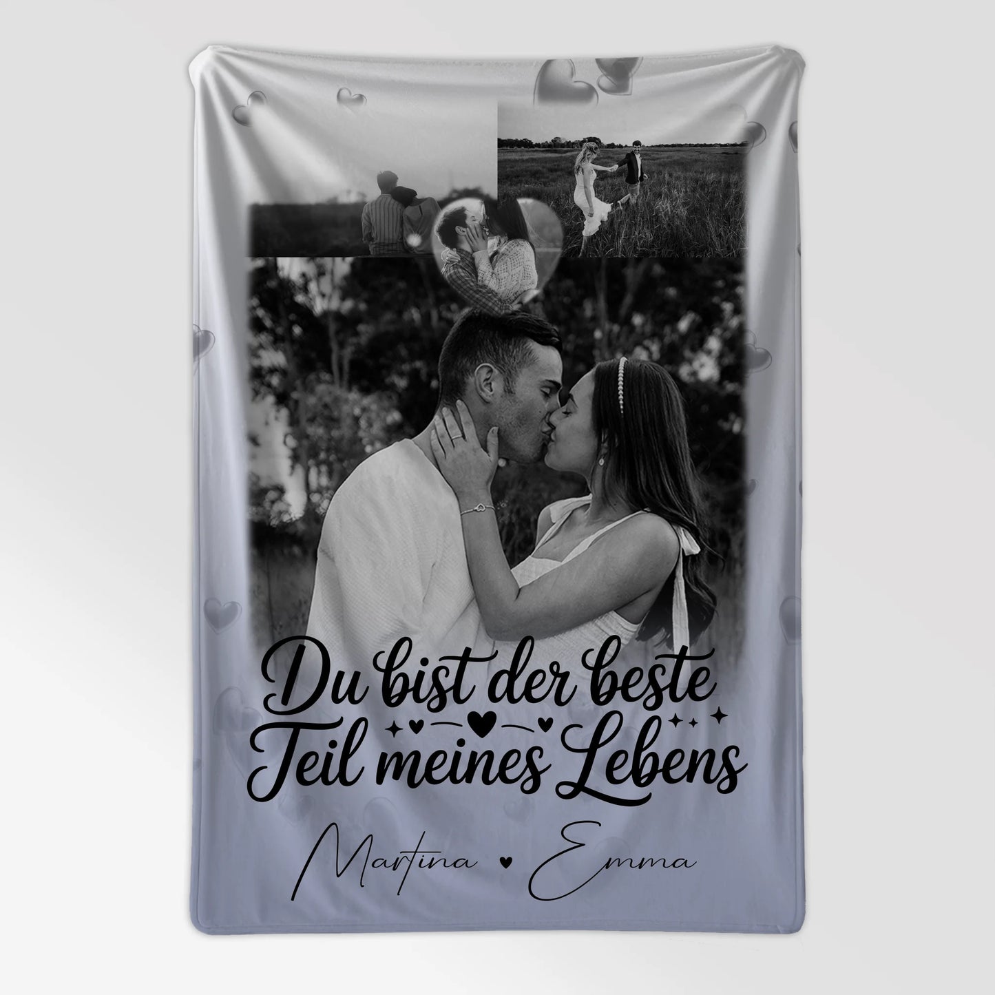 Kuscheldecke Mit Namen 3 Fotos und Herz Foto Du bist der beste Teil 7