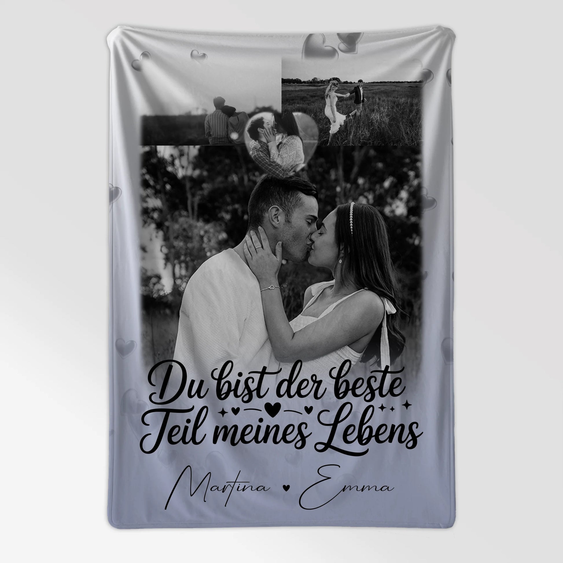 Kuscheldecke Mit Namen 3 Fotos und Herz Foto Du bist der beste Teil 7