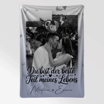 Kuscheldecke Mit Namen 3 Fotos und Herz Foto Du bist der beste Teil 7