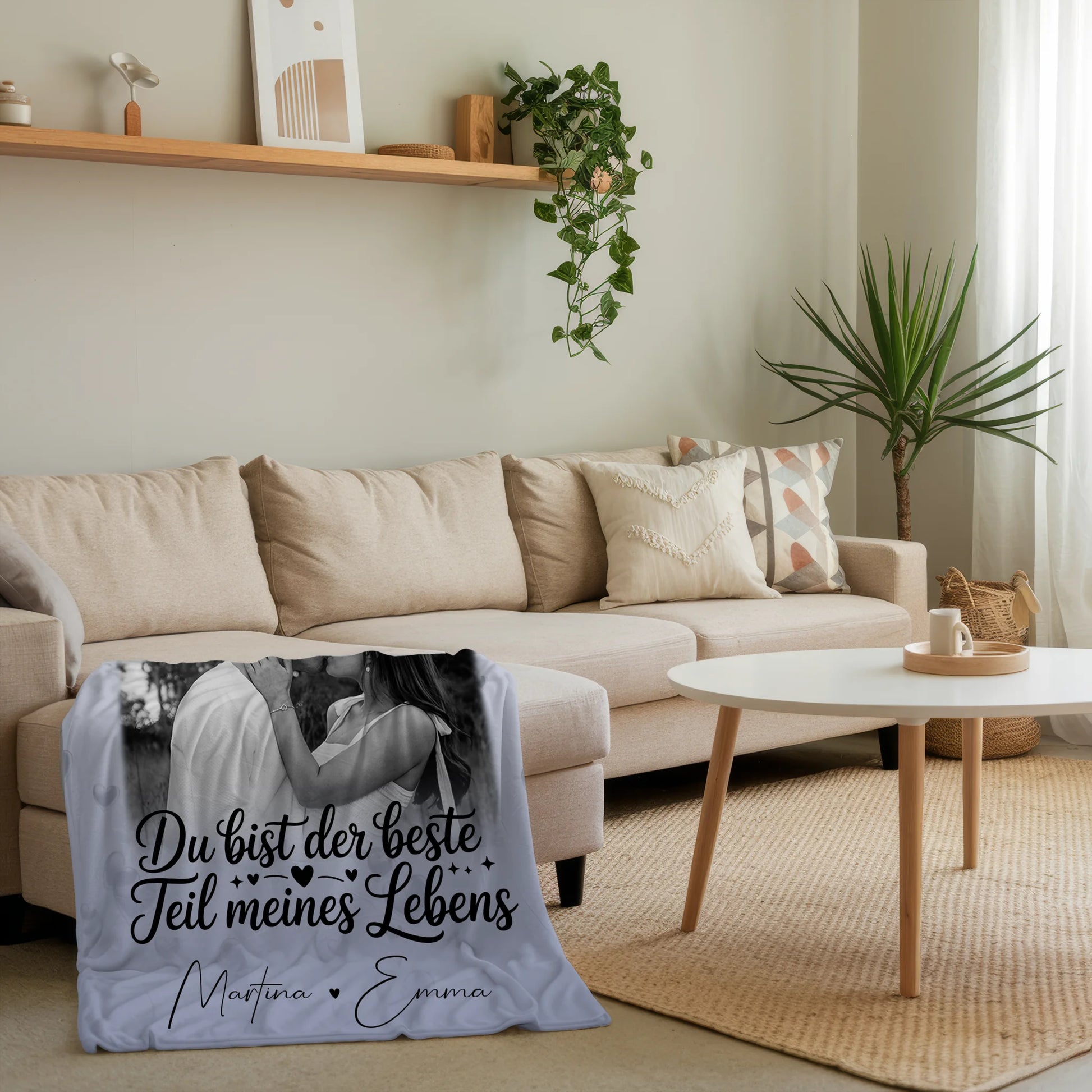 Kuscheldecke Mit Namen 3 Fotos und Herz Foto Du bist der beste Teil 4