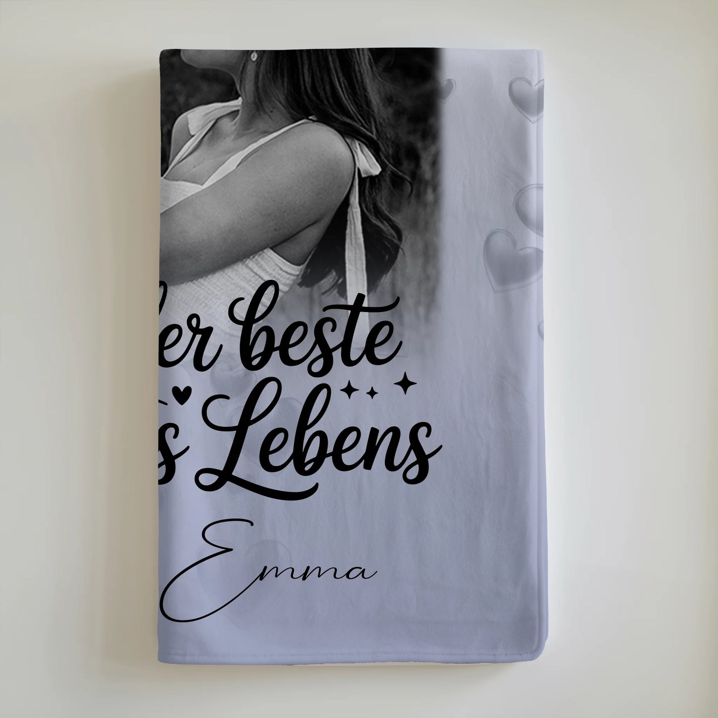 Kuscheldecke Mit Namen 3 Fotos und Herz Foto Du bist der beste Teil 6