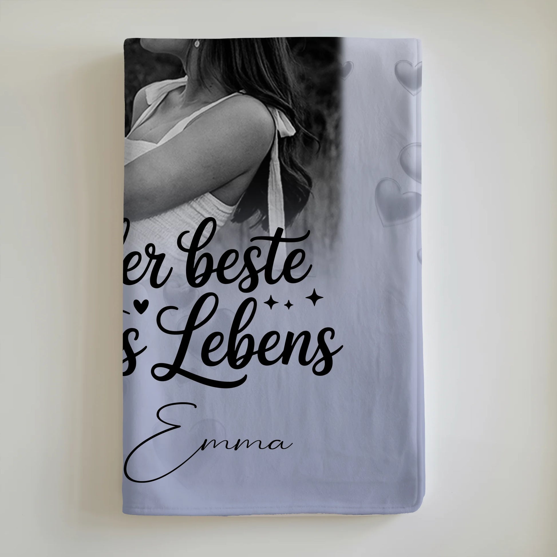 Kuscheldecke Mit Namen 3 Fotos und Herz Foto Du bist der beste Teil 6