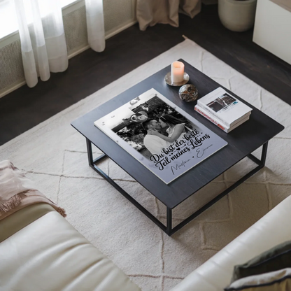 Fotoboard Poster Magnetisch mit 3 Fotos und Herz Foto Du bist der beste Teil