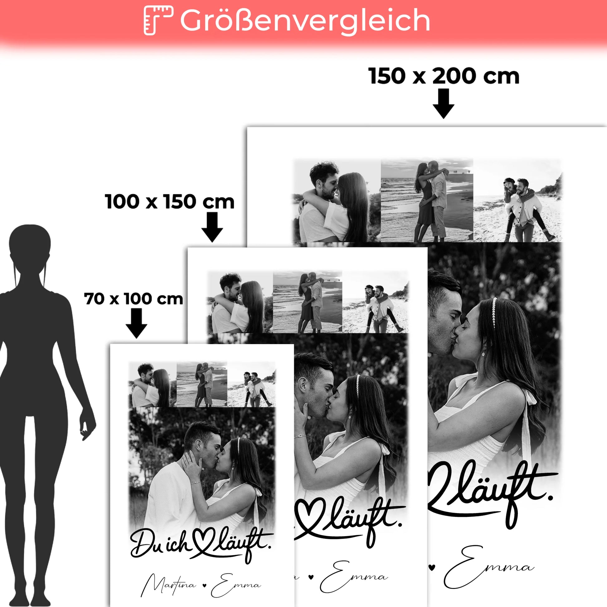 Personalisierte Kuscheldecke Mit Namen 4 Fotos Du Ich Läuft Perfektes Geschenk für Paare 5