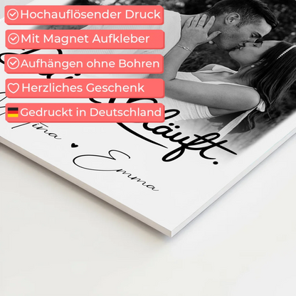 Personalisierbares Fotoboard Magnet Wandbild mit 4 Fotos Du Ich Läuft für einzigartige Geschenke 4